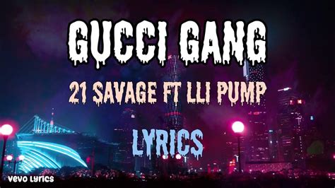 lil pump gucci gang lyrics clean|21 savage gucci gang lyrics.